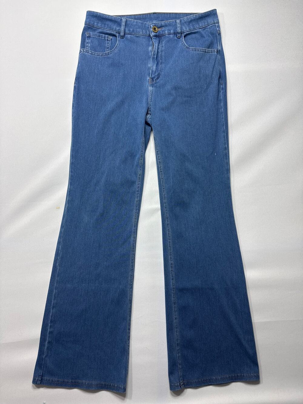Halara Women's High Waisted‎ Flare Stretch Blue Jeans - Size M Petite (29x28)